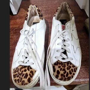 Golden Goose Hi Star Leopard Toe and Heel Sneakers